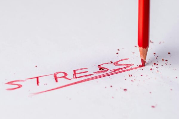 stress written with red pencil - stress-free selling